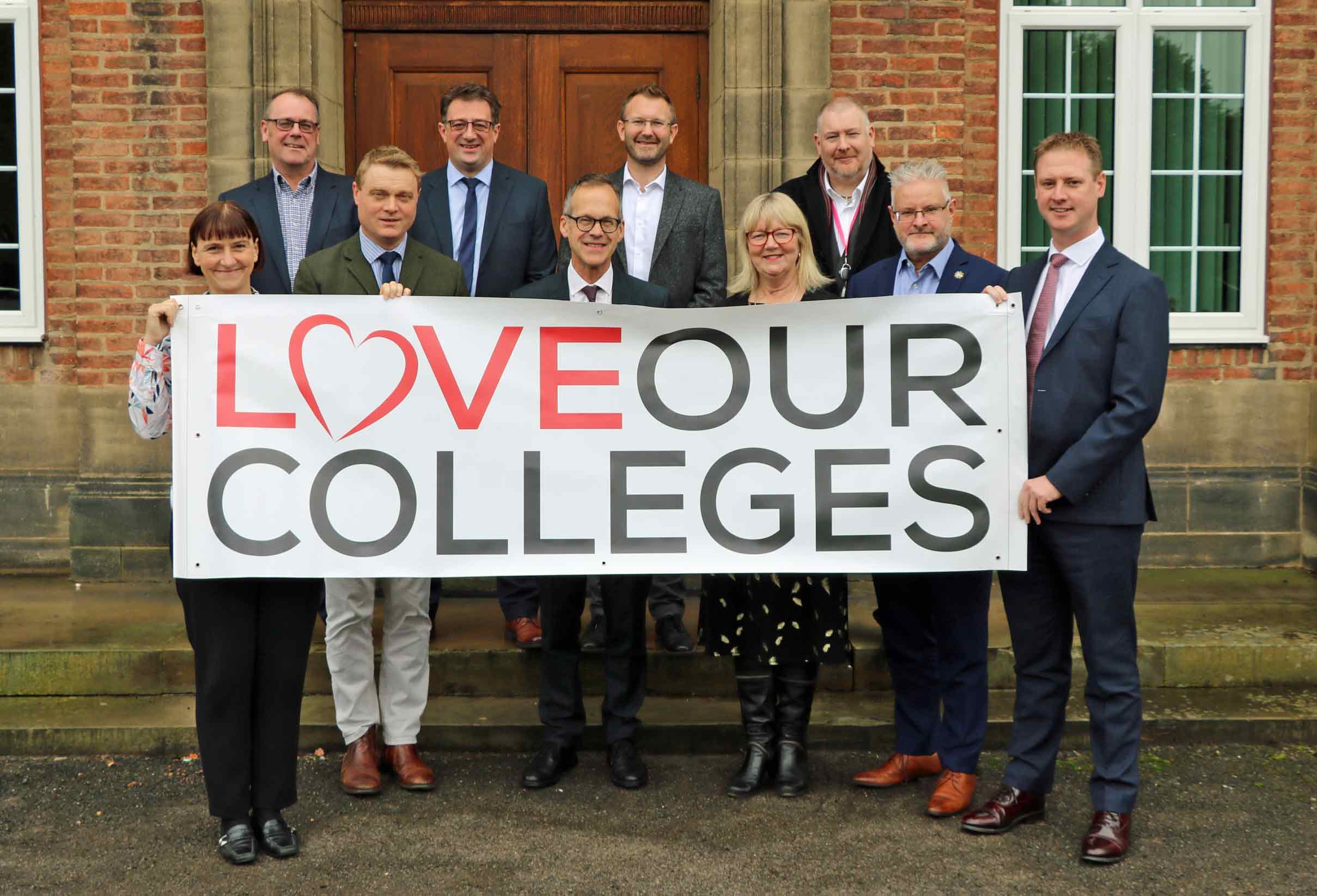 Kate Roe, Darlington College; Chris Nicholls, Association of Colleges; Tim Whitaker, Askham Bryan College; Phil Sayles, Selby College; Bill Meredith, Bishop Burton College; Danny Wild, Harrogate College; Gill Alton, TEC Partnership Group; Adrian Sugden, Henshaws Specialist College; Mike Welsh, East Riding College; Lee Probert, York College