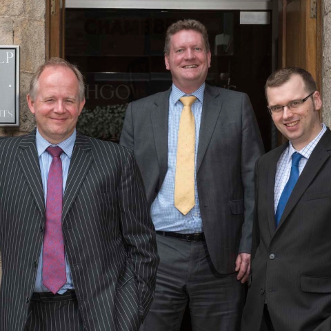 Lithgow Perkins has launched a new probate company, LP Probate Services Ltd. Robert Horner, left, and Joe Taylor, right, are pictured with fellow partner Mike Briggs