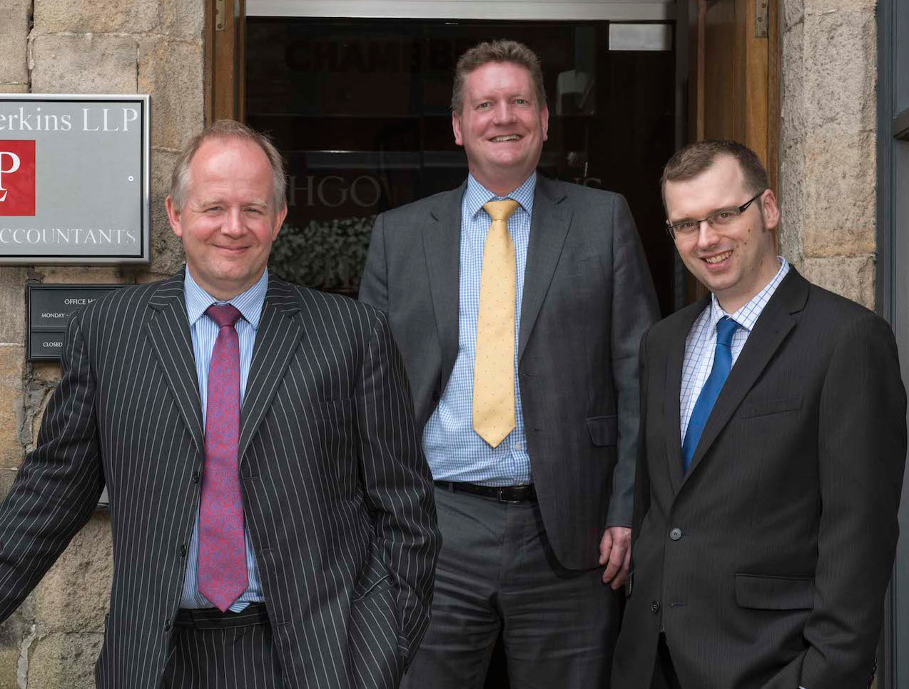 Lithgow Perkins has launched a new probate company, LP Probate Services Ltd. Robert Horner, left, and Joe Taylor, right, are pictured with fellow partner Mike Briggs