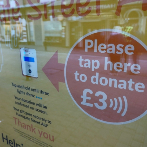 Contactless payment, Harrogate Street Aid launches