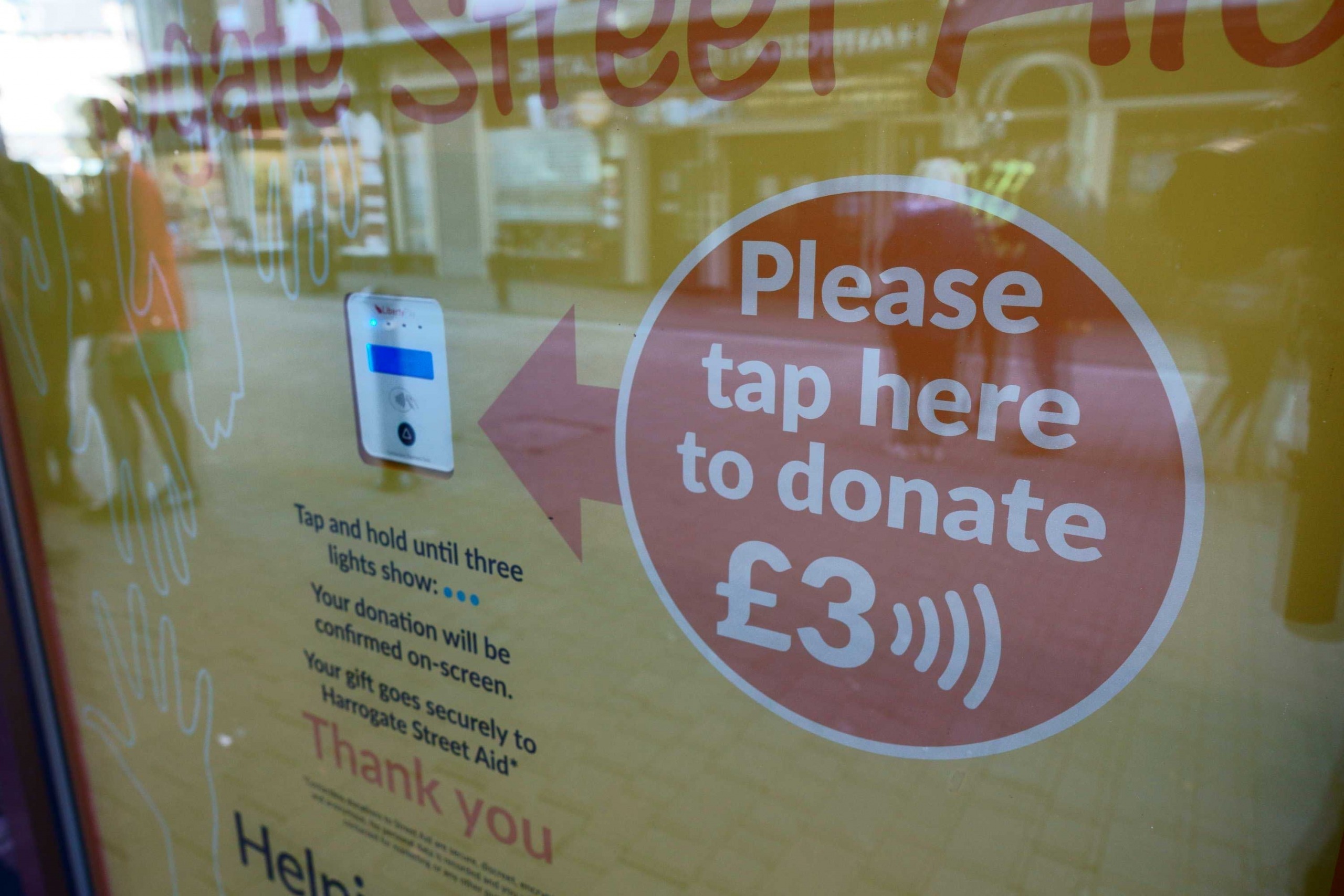 Contactless payment, Harrogate Street Aid launches
