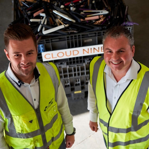 LSS straightens up e-waste recycling problem with Cloud Nine – Mark Russell of LSS (left) and Martin Rae of Cloud Nine (right)