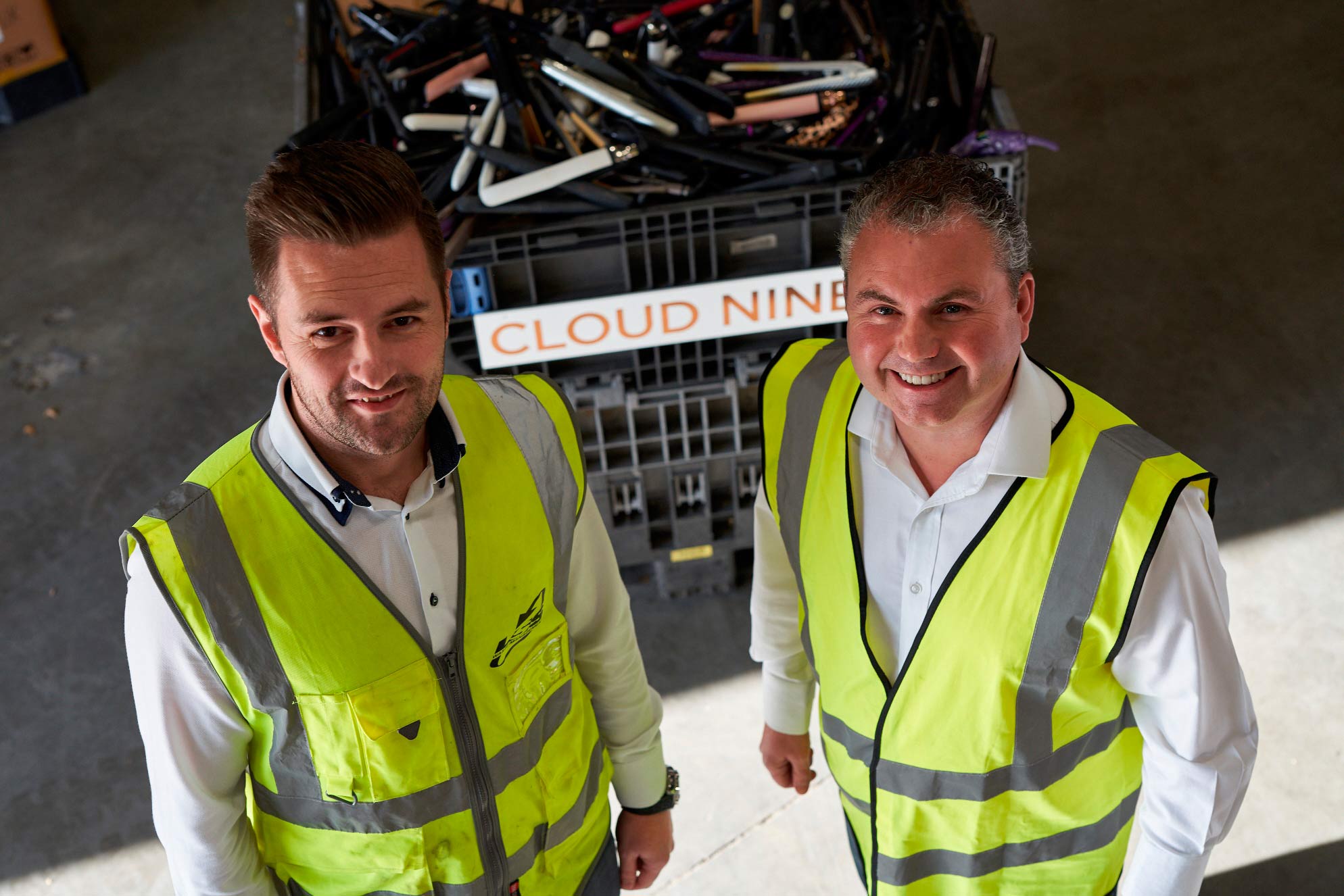 LSS straightens up e-waste recycling problem with Cloud Nine – Mark Russell of LSS (left) and Martin Rae of Cloud Nine (right)