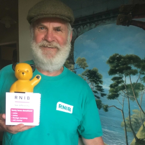 Gerry Allen, 70 from Thirsk, became an RNIB Sooty Box Collector after retiring from the police in 2000