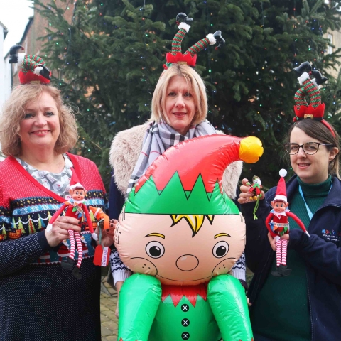 (From left) Hairdresser Jil Long, Karen Kharfallah of The Sweet Cabin and Emily McCabe, assistant manager at the Martin House Charity Shop