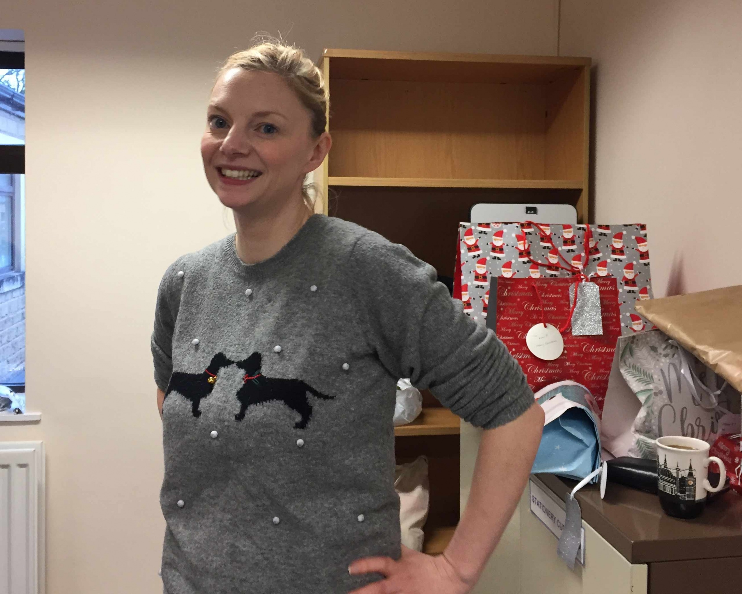 Laura Ives (quoted) after unpacking some of the hampers and presents in the Carers’ Resource Skipton office