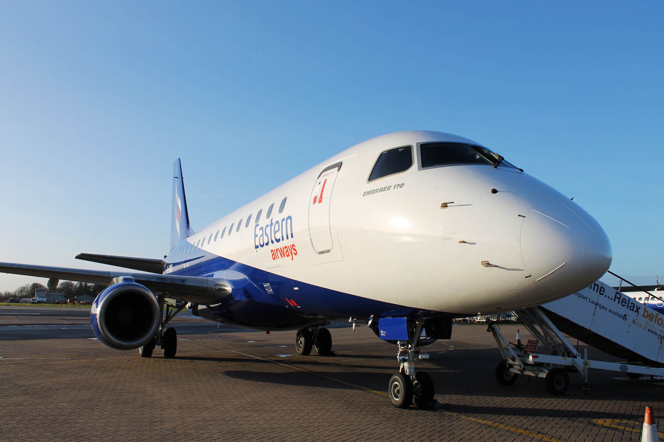 The Embraer 170-100 LR jet has a range of over 1,800 miles and is powered by two General Electric CF34-8E 5A1 jet engines
