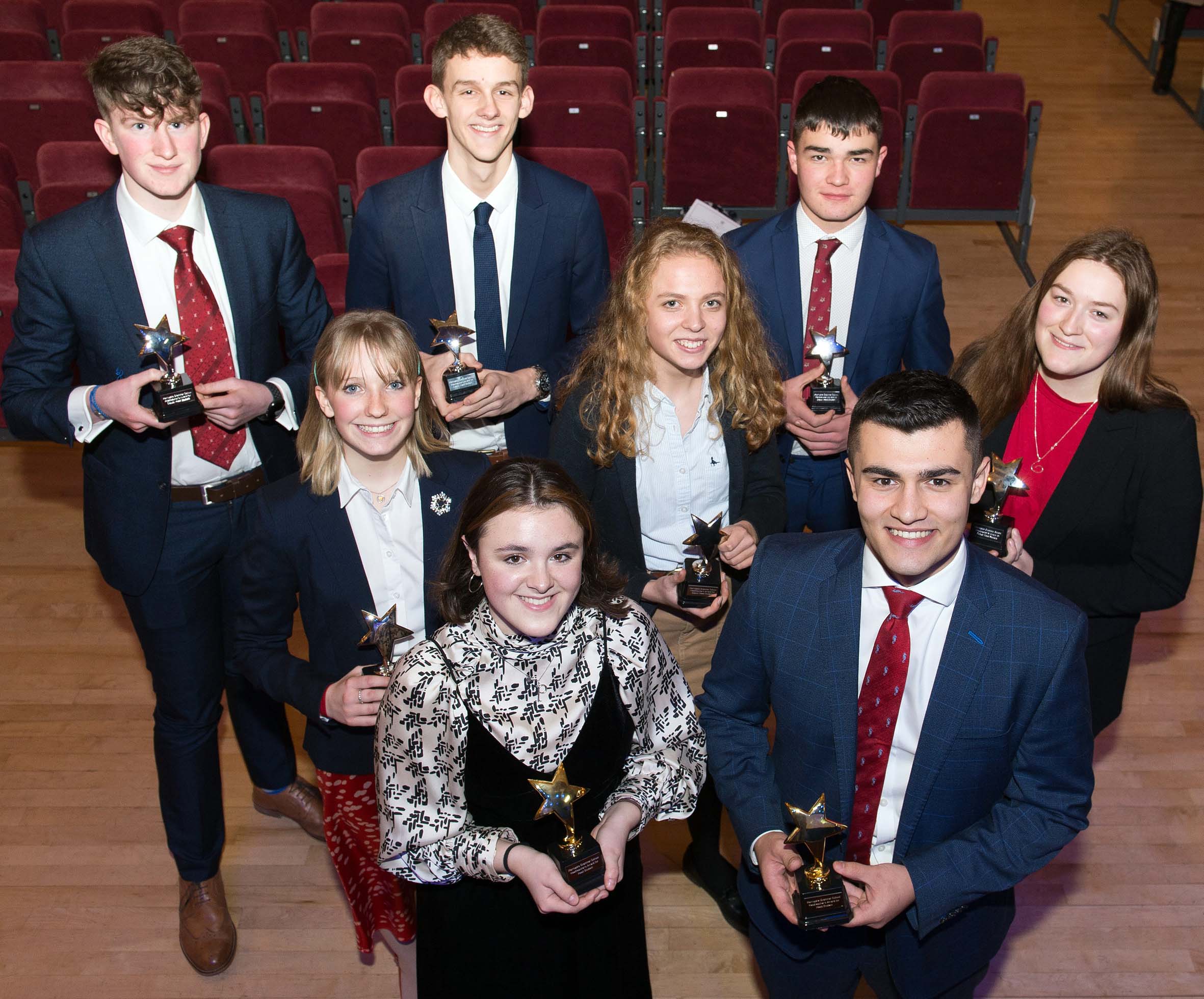 5. Sixth Form Leadership Team with their awards Harrogate Grammar