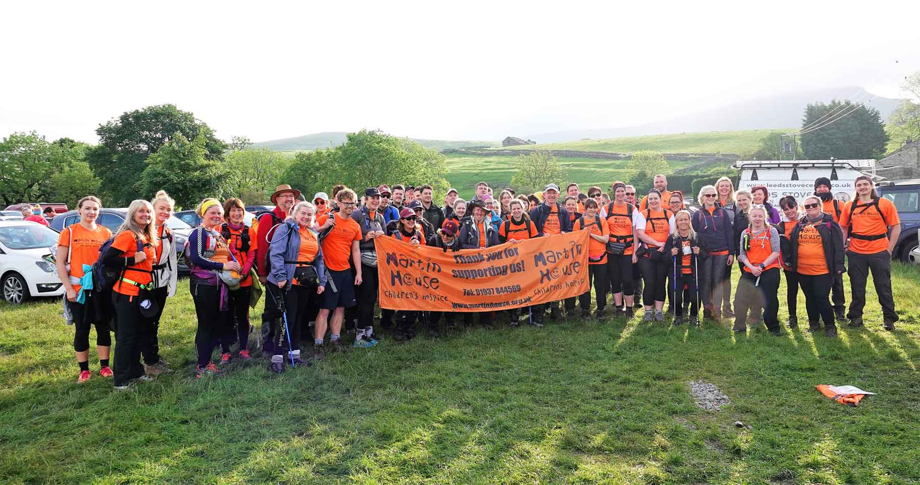 Walkers prepare to set off on last year’s Yorkshire Three Peaks challenge