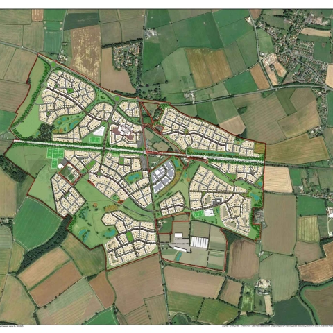 Revised planning application submitted to Harrogate Borough Council for a new settlement around Cattal Station