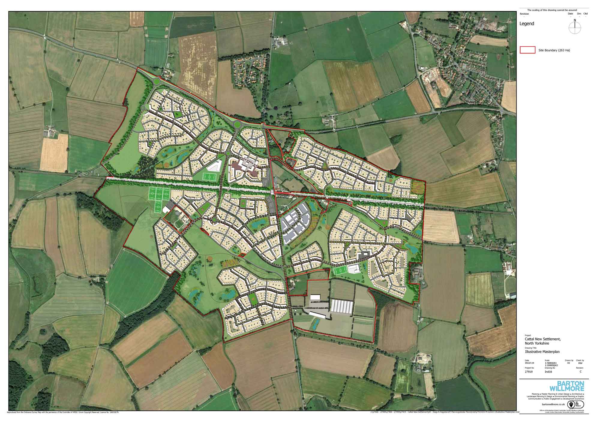 Revised planning application submitted to Harrogate Borough Council for a new settlement around Cattal Station
