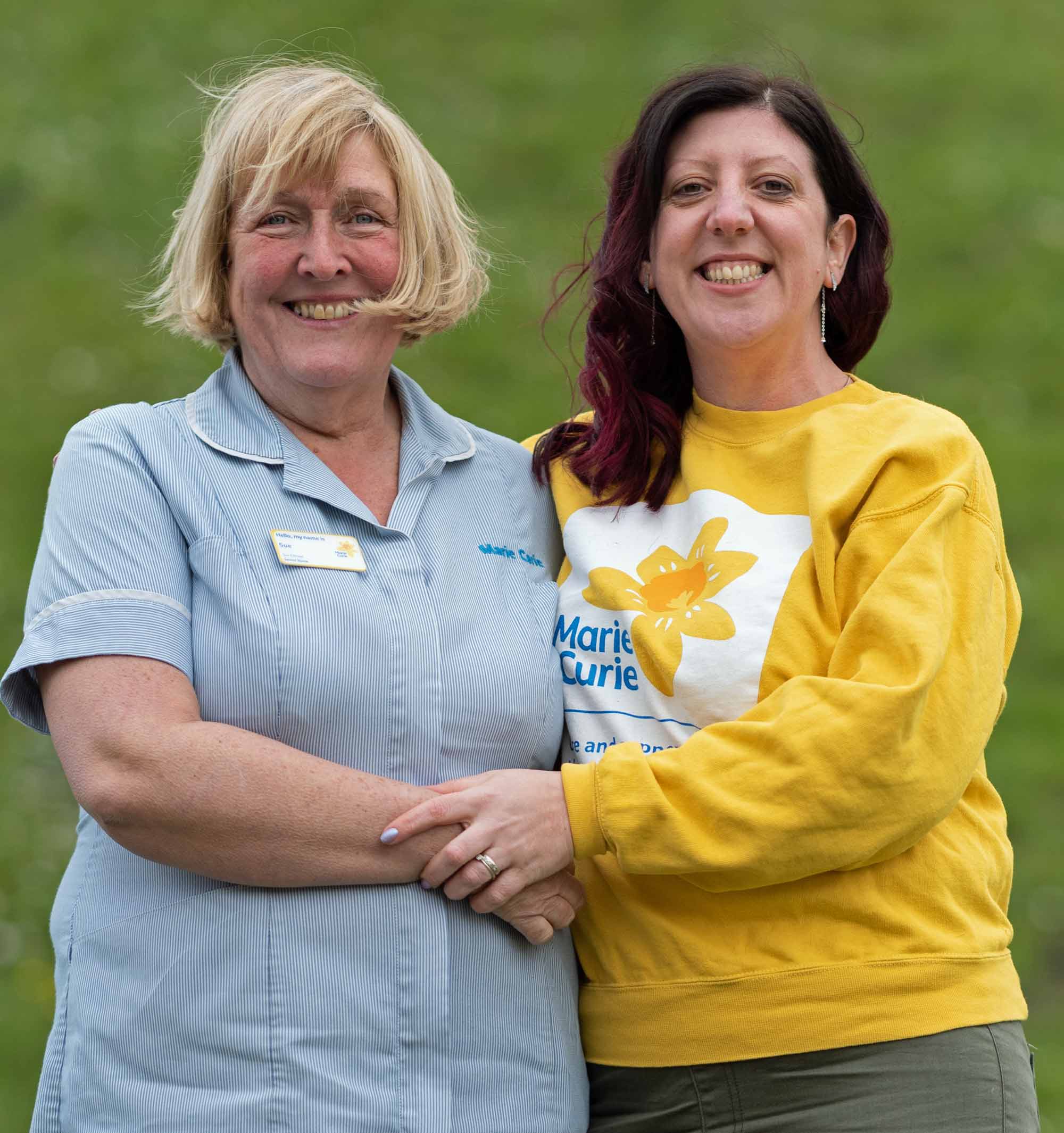 #KeepCareAlive Marie Curie - Senior nurse manager Susan Ebbage and Community Fundraiser Gemma Hewitt – pre social distancing