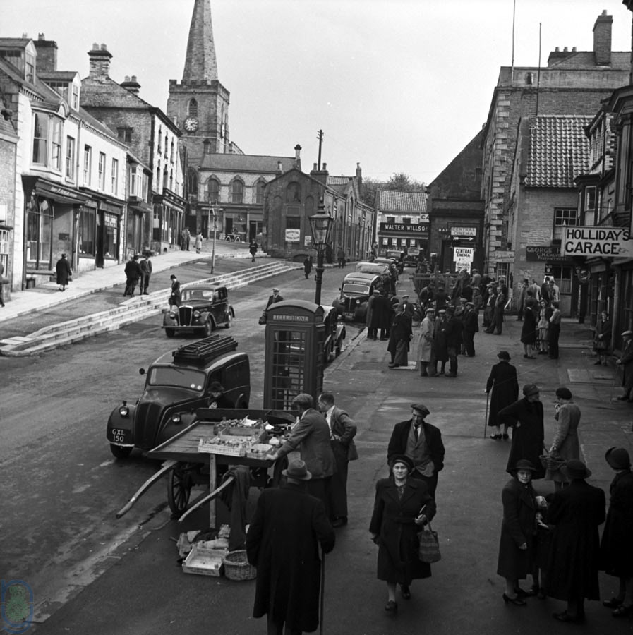 A view of the Market Place, Pickering, during the Second World War
