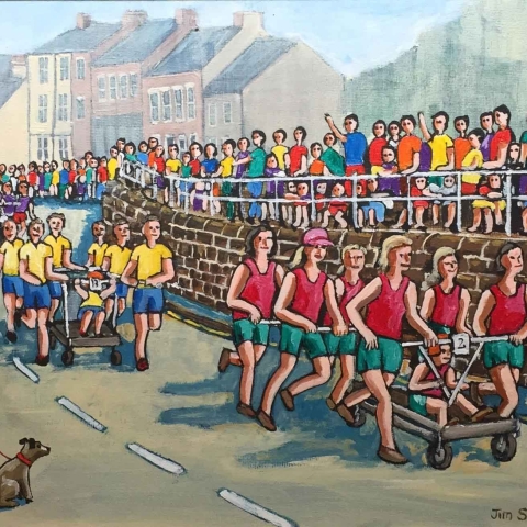 Knareborough Bed Race by Jim Sykes (courtesy of Art in the Mill)