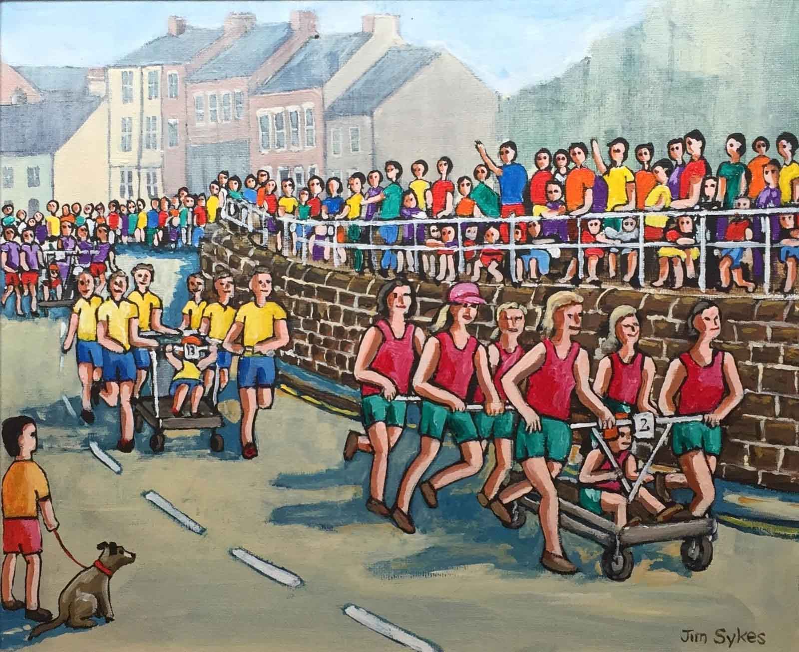 Knareborough Bed Race by Jim Sykes (courtesy of Art in the Mill)