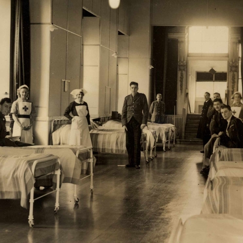 Harewood House - reproduced by permission of the family of Lt. Col. Dr. Leonard B. Cane, Senior Medical Officer at Harewood House Convalescent Hospital
