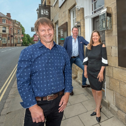 The Richard Grafton Interiors Wetherby team, Ian Dickinson (left) and Donna Schofield, with Richard Grafton