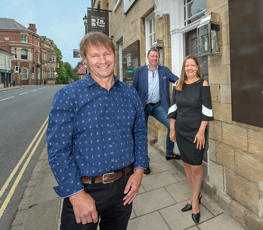 The Richard Grafton Interiors Wetherby team, Ian Dickinson (left) and Donna Schofield, with Richard Grafton