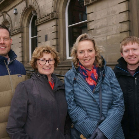 left to right – Tim Sutherland, Liz Baxandall, Kathy Allday and Ed Darling