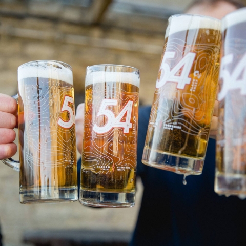 The new 54-branded pint tankards, which will be available in pubs across Yorkshire