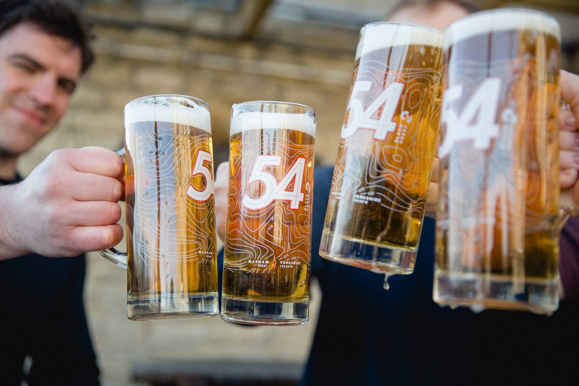 The new 54-branded pint tankards, which will be available in pubs across Yorkshire