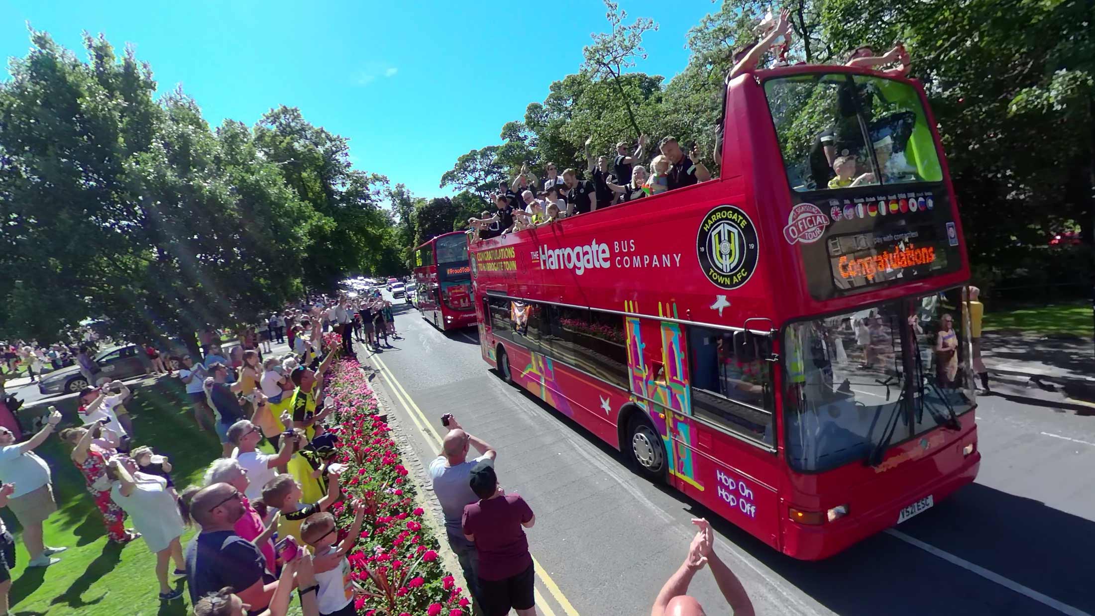 Harrogate Town AFC open-top bus tour