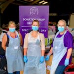 Some of the retail team at the donation drop off point