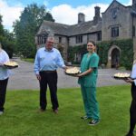 (L to R): Vicky Finch (Advent Catering), Tony Collins (Chief Executive of Saint Michael’s Hospice), Lorna Simpson (Saint Michael’s team member), Alex Finch (Advent Catering)