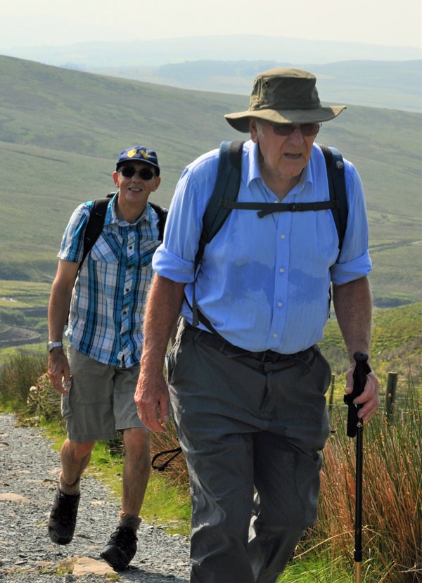 Club members scale Whernside on the hottest day of the year