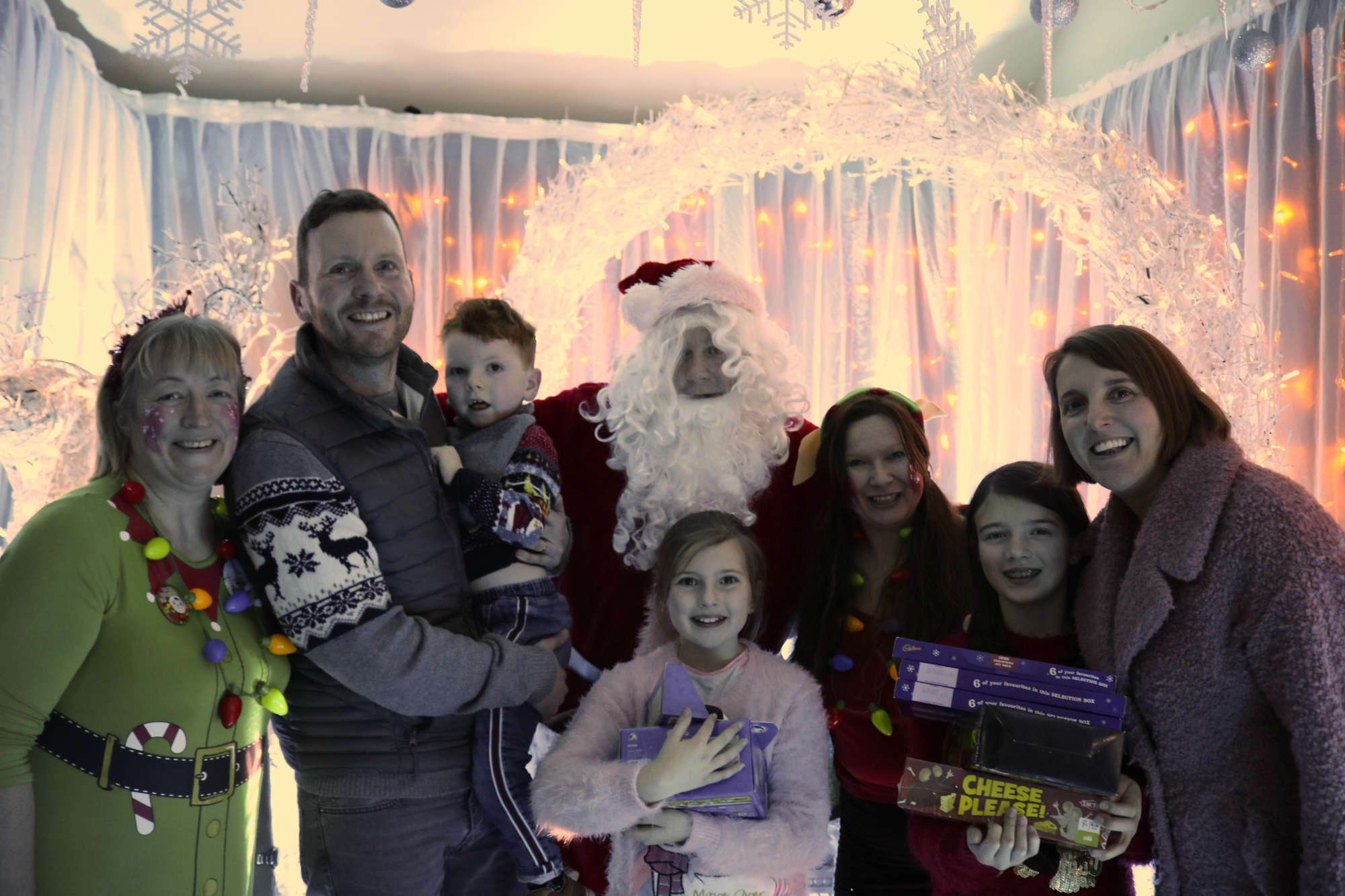 Felix and his family visit Santa’s Grotto at a Martin House Christmas party