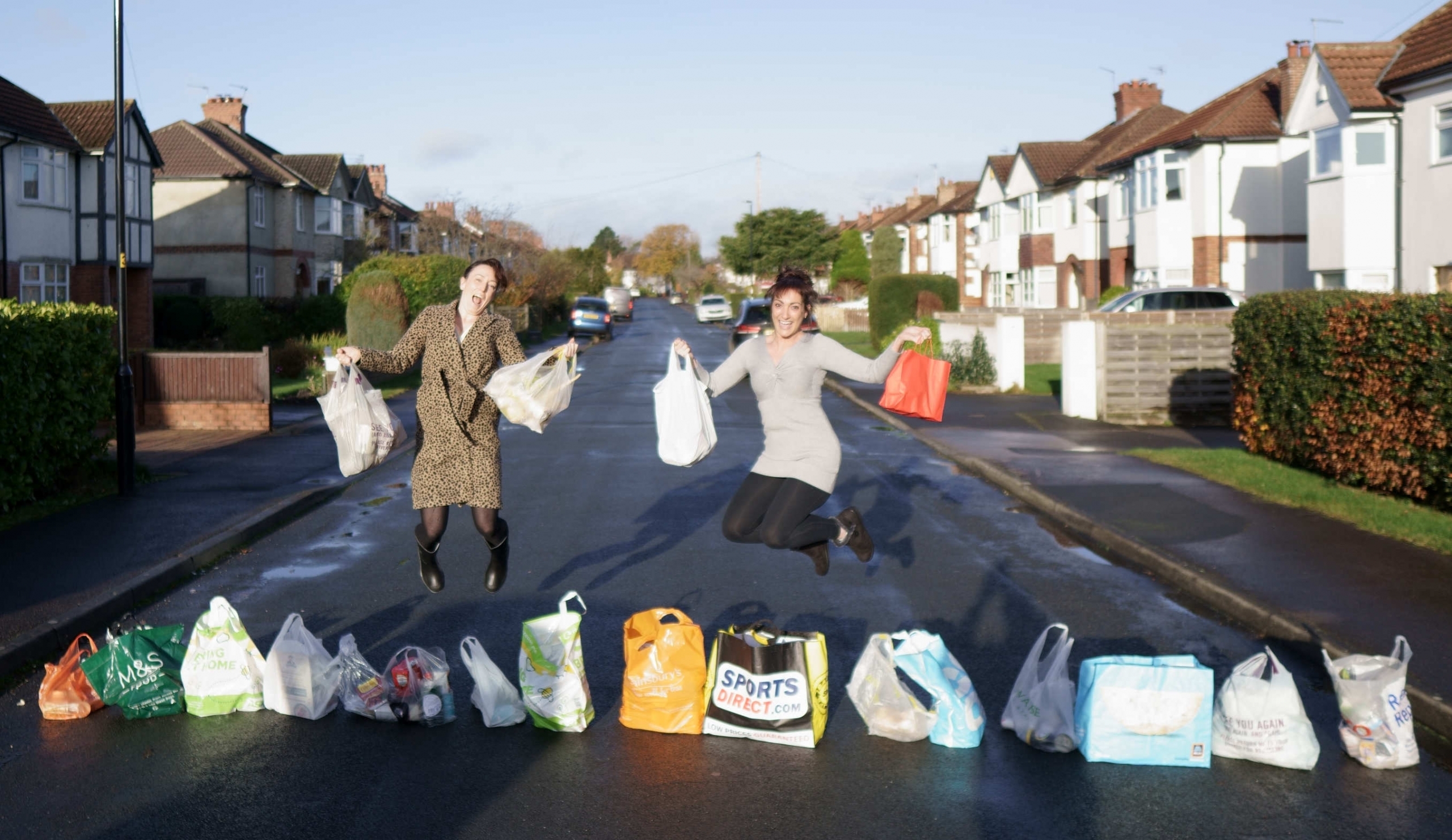 Sarah Griffin and Sophia Clarke on Yewdale road in Harrogate