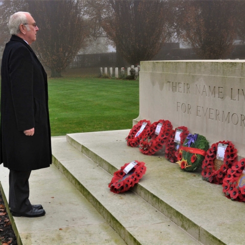 Service of Remembrance at the Commonwealth War Graves, Stonefall Cemetery, Harrogate
