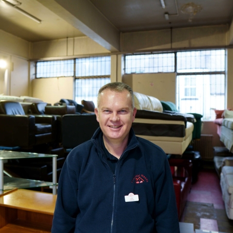 Lee Wright the manager of Essential Needs