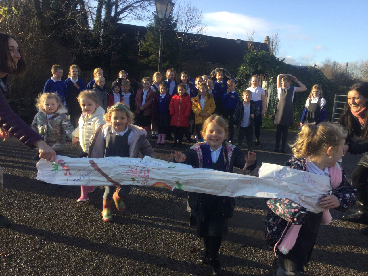 Markington Pupils race to the North Pole for their school this Christmas