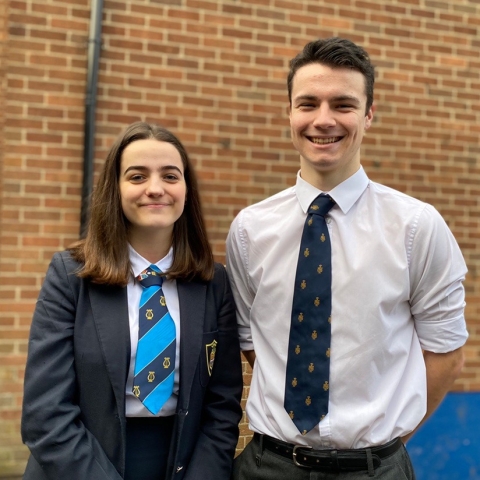 Maddy Cann and Freddie Dunn, whose fathers were both in the RAF, want to help support such students through challenging times while ensuring they get the best possible experience from school.