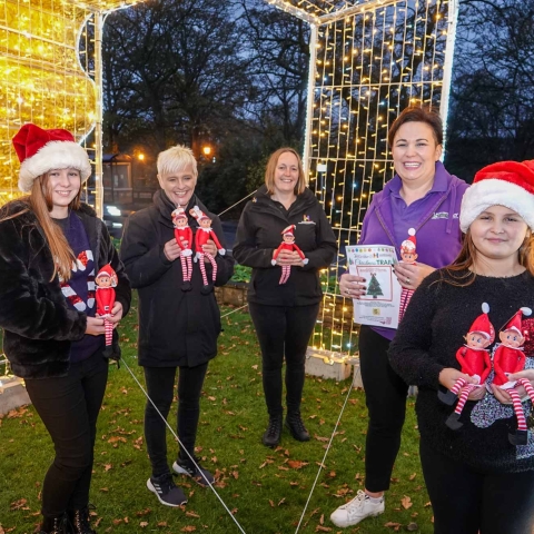 Tilly Haslewood, (Harrogate Mumbler) Harrogate Host, Jo Caswell, Harrogate Host, Sara Hartley. Harrogate Mumbler, Sally Haslewood, and Eva Haslewood (Harrogate Mumbler)