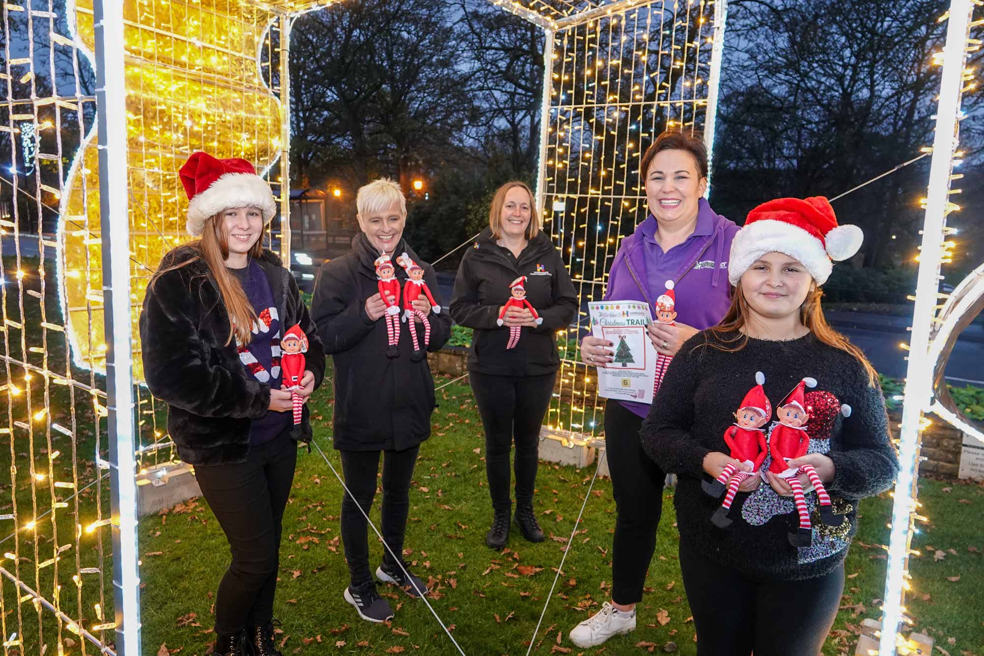 Tilly Haslewood, (Harrogate Mumbler) Harrogate Host, Jo Caswell, Harrogate Host, Sara Hartley. Harrogate Mumbler, Sally Haslewood, and Eva Haslewood (Harrogate Mumbler)