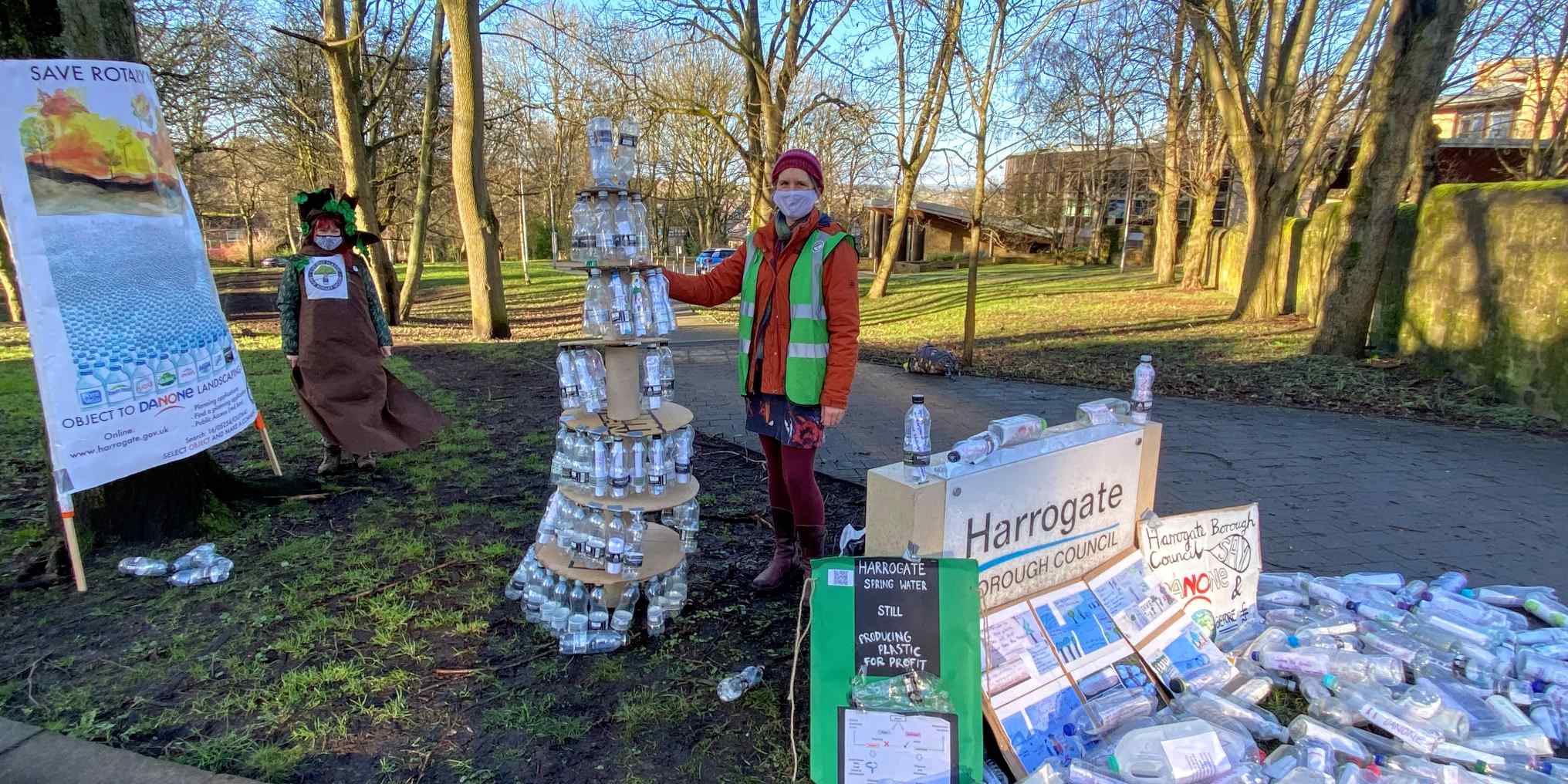 message in a bottle to Harrogate Borough Council over Danone Harrogate Spring Water