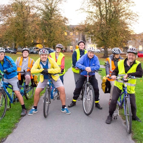 Open Country's Harrogate Tandem Club on one of their weekly evening rides