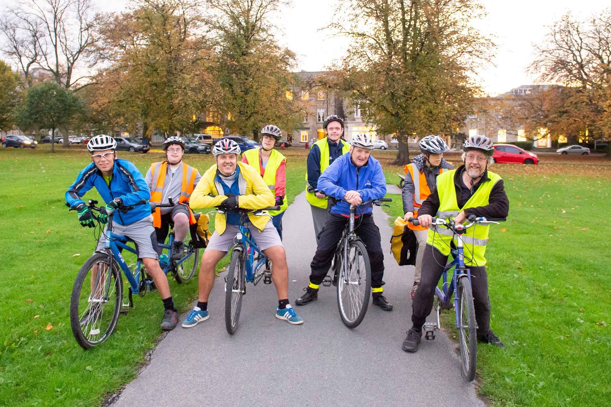 Open Country's Harrogate Tandem Club on one of their weekly evening rides