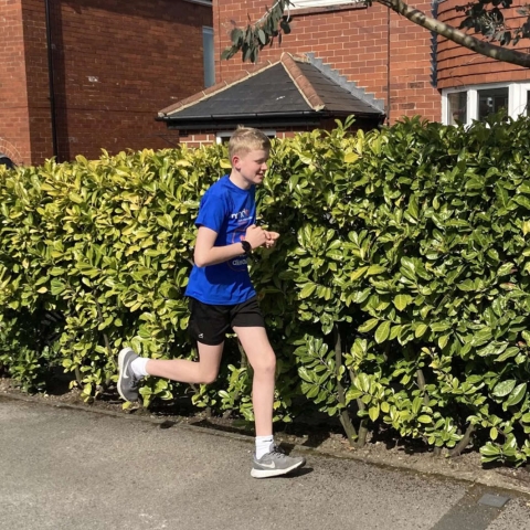 Rossett School student Callum Handley is aiming to run 100km in a month to raise money for the Motor Neurone Disease Association