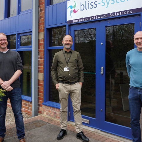 Dan Donnelly (Managing Director, Bliss-Systems), Andrew Johnson (Managing Director, Hemingways) and Colm Phelan (Finance Director, Hemingways)