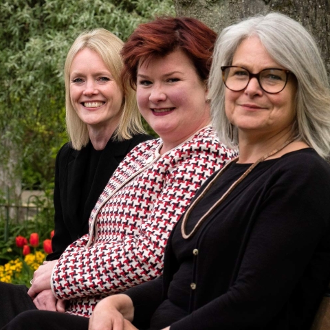 Julie Simpson (right) with Rachel Baul (centre) and Lisa Russell
