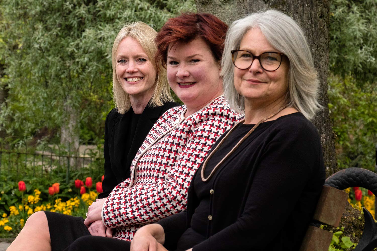 Julie Simpson (right) with Rachel Baul (centre) and Lisa Russell