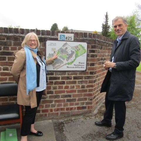 Thornton, Director of Ripon Museums Trust with Julian Smith