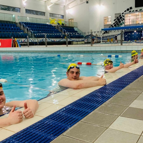 Harrogate District Swimming club (HDSC) "Hotshots" training underway for the first time in a year