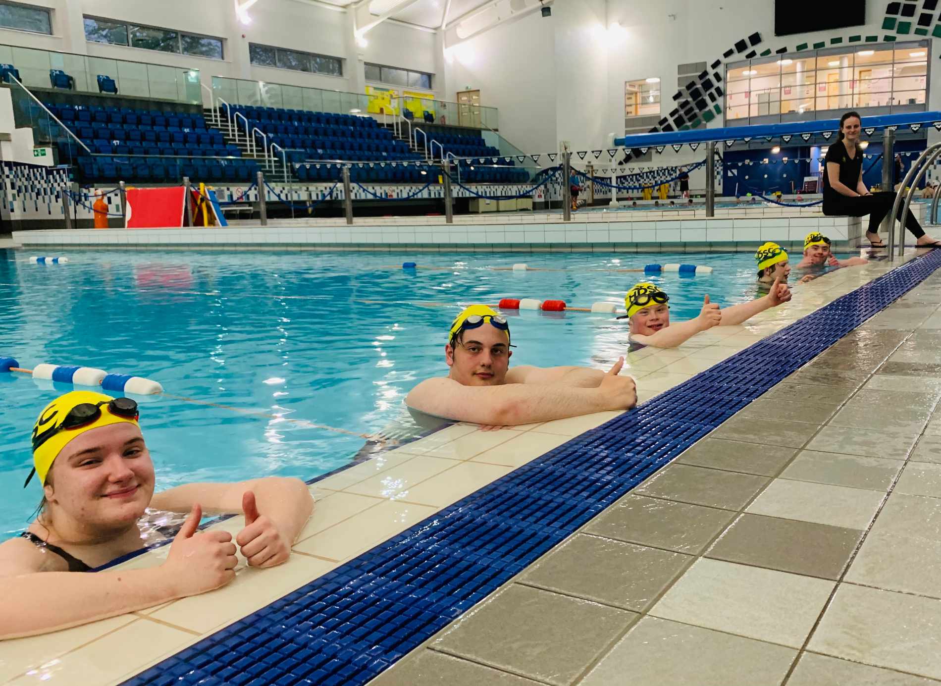 Harrogate District Swimming club (HDSC) "Hotshots" training underway for the first time in a year