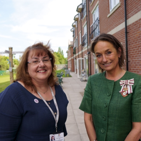 Sue Cawthray, CEO of Harrogate Neighbours with Her Majesty’s Lord-Lieutenant of North Yorkshire, Johanna Ropner
