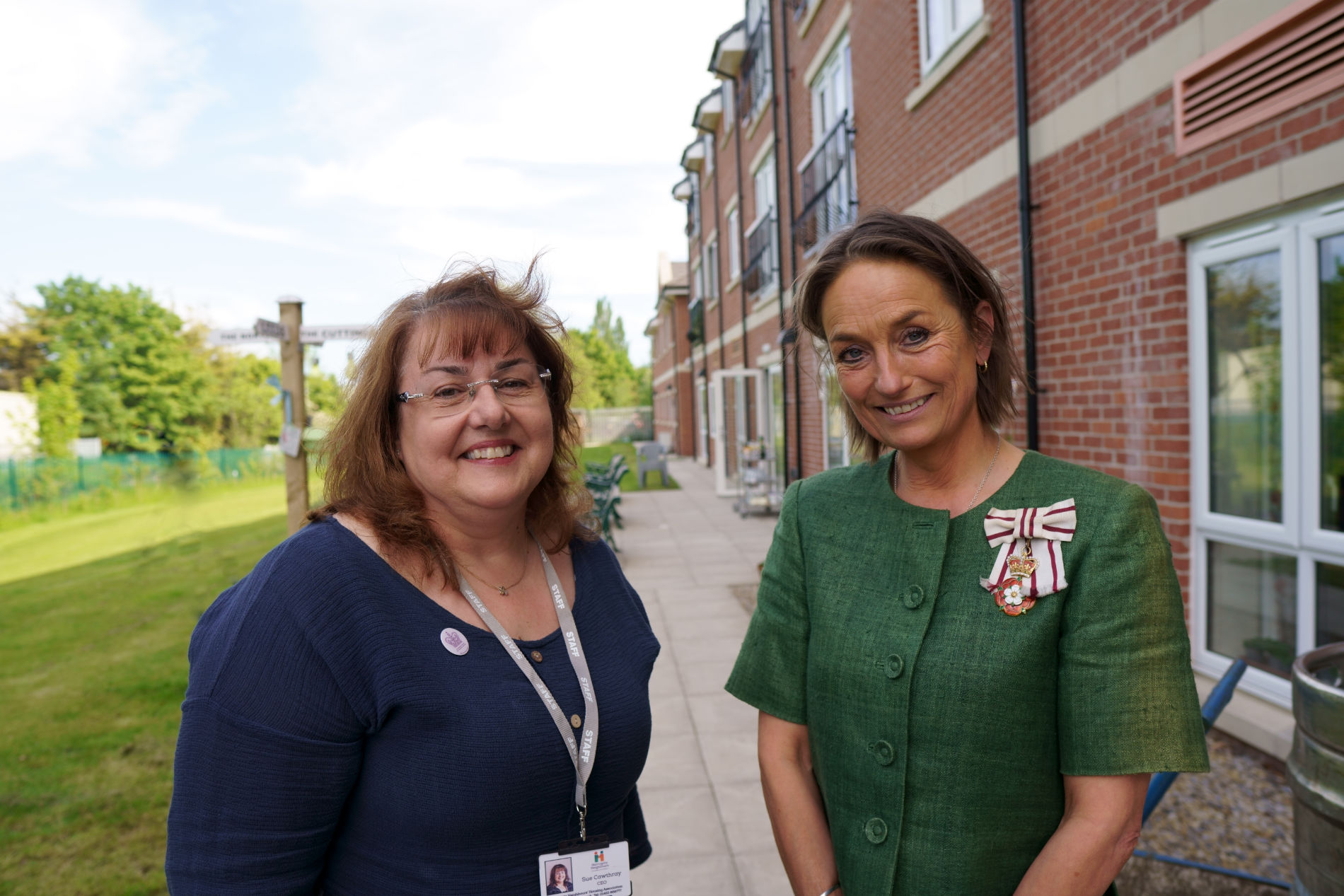 Sue Cawthray, CEO of Harrogate Neighbours with Her Majesty’s Lord-Lieutenant of North Yorkshire, Johanna Ropner