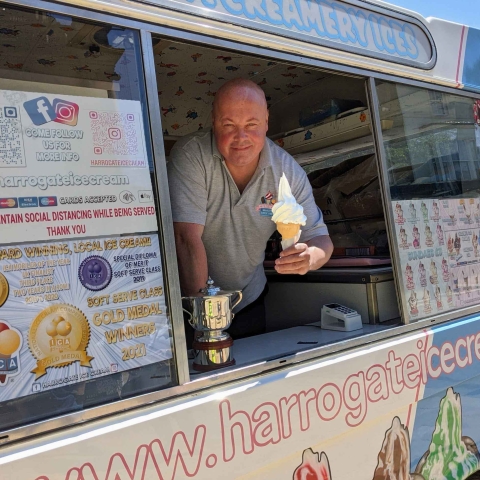 John Taylor from ice cream van business C and M Ices in Harrogate